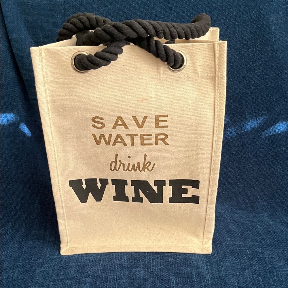 Canvas Wine Bottle Tote